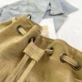 Maxbell Womens Shoulder Bag Large Women Fringe Hobo Bag for Holiday Travel Commuting Khaki