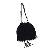 Maxbell Womens Shoulder Bag Large Women Fringe Hobo Bag for Holiday Travel Commuting Black
