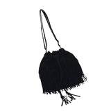 Maxbell Womens Shoulder Bag Large Women Fringe Hobo Bag for Holiday Travel Commuting Black