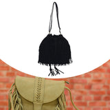 Maxbell Womens Shoulder Bag Large Women Fringe Hobo Bag for Holiday Travel Commuting Black