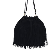 Maxbell Womens Shoulder Bag Large Women Fringe Hobo Bag for Holiday Travel Commuting Black