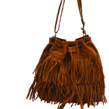 Maxbell Womens Shoulder Bag Large Women Fringe Hobo Bag for Holiday Travel Commuting Brown