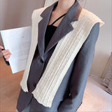 Maxbell Scarf with Hoodie Windproof Casual Winter Balaclava for Women Walking Female Beige