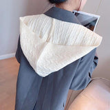Maxbell Scarf with Hoodie Windproof Casual Winter Balaclava for Women Walking Female Beige