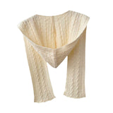 Maxbell Scarf with Hoodie Windproof Casual Winter Balaclava for Women Walking Female Beige