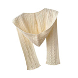 Maxbell Scarf with Hoodie Windproof Casual Winter Balaclava for Women Walking Female Beige