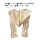 Maxbell Scarf with Hoodie Windproof Casual Winter Balaclava for Women Walking Female Beige