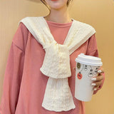 Maxbell Scarf with Hoodie Windproof Casual Winter Balaclava for Women Walking Female Beige