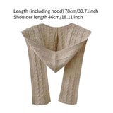 Maxbell Scarf with Hoodie Windproof Casual Winter Balaclava for Women Walking Female Khaki