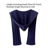 Maxbell Scarf with Hoodie Windproof Casual Winter Balaclava for Women Walking Female Dark Blue