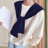 Maxbell Scarf with Hoodie Windproof Casual Winter Balaclava for Women Walking Female Dark Blue
