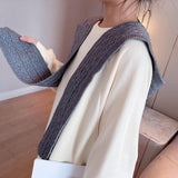 Maxbell Scarf with Hoodie Windproof Casual Winter Balaclava for Women Walking Female Gray