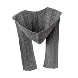Maxbell Scarf with Hoodie Windproof Casual Winter Balaclava for Women Walking Female Gray