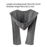 Maxbell Scarf with Hoodie Windproof Casual Winter Balaclava for Women Walking Female Gray