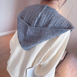 Maxbell Scarf with Hoodie Windproof Casual Winter Balaclava for Women Walking Female Gray