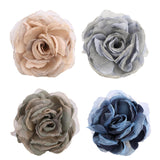 Maxbell Flower Brooch 8cm Fashion Rose Brooch for Party Wedding Clothing Accessories Champagne