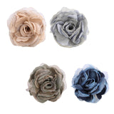 Maxbell Flower Brooch 8cm Fashion Rose Brooch for Party Wedding Clothing Accessories Champagne
