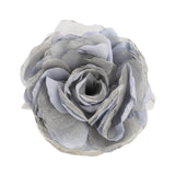 Maxbell Flower Brooch 8cm Fashion Rose Brooch for Party Wedding Clothing Accessories Blue and Gray