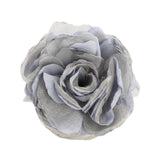 Maxbell Flower Brooch 8cm Fashion Rose Brooch for Party Wedding Clothing Accessories Blue and Gray