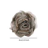 Maxbell Flower Brooch 8cm Fashion Rose Brooch for Party Wedding Clothing Accessories Green