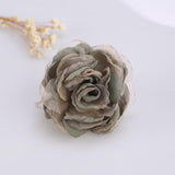 Maxbell Flower Brooch 8cm Fashion Rose Brooch for Party Wedding Clothing Accessories Green