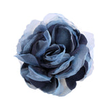 Maxbell Flower Brooch 8cm Fashion Rose Brooch for Party Wedding Clothing Accessories Navy