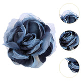 Maxbell Flower Brooch 8cm Fashion Rose Brooch for Party Wedding Clothing Accessories Navy