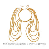 Maxbell Shoulder Body Chain Shoulder Chain Bikini Chain Fashion Adjustable Arm Chain Gold