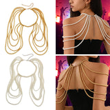 Maxbell Shoulder Body Chain Shoulder Chain Bikini Chain Fashion Adjustable Arm Chain Gold