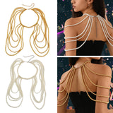 Maxbell Shoulder Body Chain Shoulder Chain Bikini Chain Fashion Adjustable Arm Chain Gold
