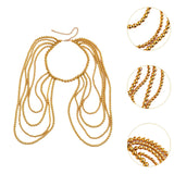 Maxbell Shoulder Body Chain Shoulder Chain Bikini Chain Fashion Adjustable Arm Chain Gold