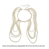 Maxbell Shoulder Body Chain Shoulder Chain Bikini Chain Fashion Adjustable Arm Chain White