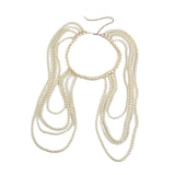 Maxbell Shoulder Body Chain Shoulder Chain Bikini Chain Fashion Adjustable Arm Chain White