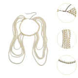 Maxbell Shoulder Body Chain Shoulder Chain Bikini Chain Fashion Adjustable Arm Chain White