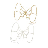 Maxbell Beaded Body Chain Bra Outfit Breathable Unique Body Accessories Bikini Chain Gold