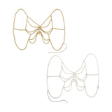 Maxbell Beaded Body Chain Bra Outfit Breathable Unique Body Accessories Bikini Chain Gold