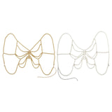 Maxbell Beaded Body Chain Bra Outfit Breathable Unique Body Accessories Bikini Chain Gold