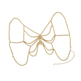 Maxbell Beaded Body Chain Bra Outfit Breathable Unique Body Accessories Bikini Chain Gold