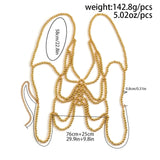 Maxbell Beaded Body Chain Bra Outfit Breathable Unique Body Accessories Bikini Chain Gold