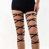 Maxbell Leg Wrap Leg Loop Leg Chain Multilayer Elastic for Dancing Cosplay Halloween Style A