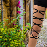 Maxbell Leg Wrap Leg Loop Leg Chain Multilayer Elastic for Dancing Cosplay Halloween Style A