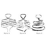 Maxbell Leg Wrap Leg Loop Leg Chain Multilayer Elastic for Dancing Cosplay Halloween Style A