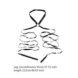 Maxbell Leg Wrap Leg Loop Leg Chain Multilayer Elastic for Dancing Cosplay Halloween Style B