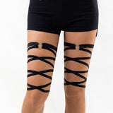 Maxbell Leg Wrap Leg Loop Leg Chain Multilayer Elastic for Dancing Cosplay Halloween Style B