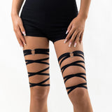 Maxbell Leg Wrap Leg Loop Leg Chain Multilayer Elastic for Dancing Cosplay Halloween Style B