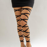 Maxbell Leg Wrap Leg Loop Leg Chain Multilayer Elastic for Dancing Cosplay Halloween Style C