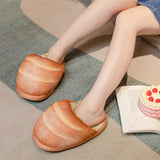 Maxbell Bread Slippers Novelty Anti Skid Sole Portable Indoor Shoes for Bedroom Dorm