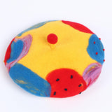 Maxbell Girls Beret Hat Comfortable Fashion Painter Hat for Cosplay Holiday Birthday