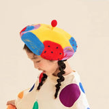 Maxbell Girls Beret Hat Comfortable Fashion Painter Hat for Cosplay Holiday Birthday