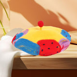 Maxbell Girls Beret Hat Comfortable Fashion Painter Hat for Cosplay Holiday Birthday
